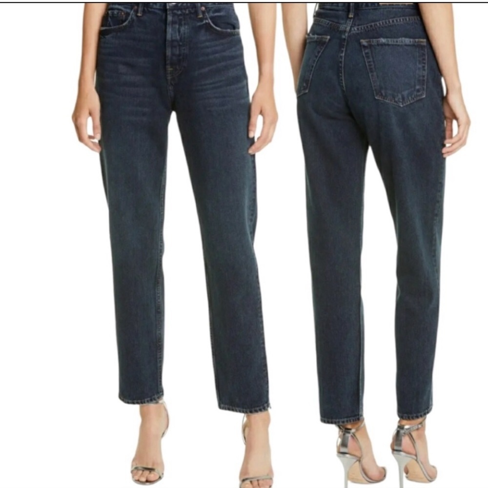 GRLFRND Devon High Rise Relaxed Fit Jeans in Into the Abyss - Size 24